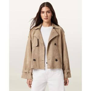 AllSaints Reed Suede Trench Coat